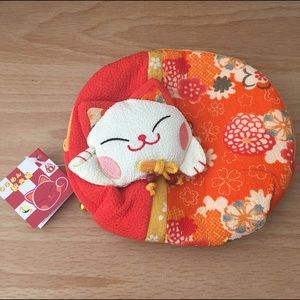 Orange Japanese Cat Pouch